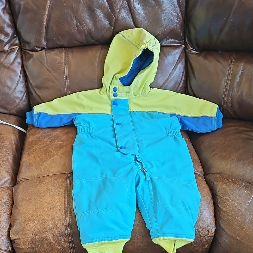 Hanna Andersson Quilted Blue Snowsuit